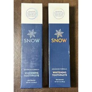 Snow Advanced Formula Whitening Toothpaste - 2 sealed tubes 3 Oz. Each